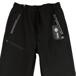 MoFiz Womens Waterproof Fleece Lined Snow Pants Medium 31-32X29 Black Softshell